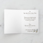 Carte commémorative de la carte en fleurs blanches (Intérieur)