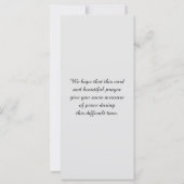 Carte commémorative de la fête de la vie (Dos)