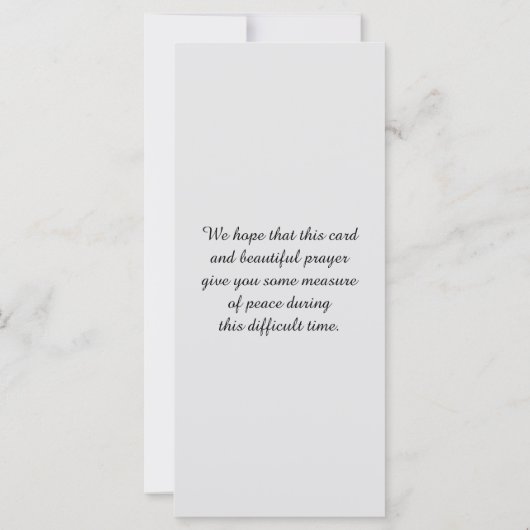 Carte commémorative de la fête de la vie (Dos)