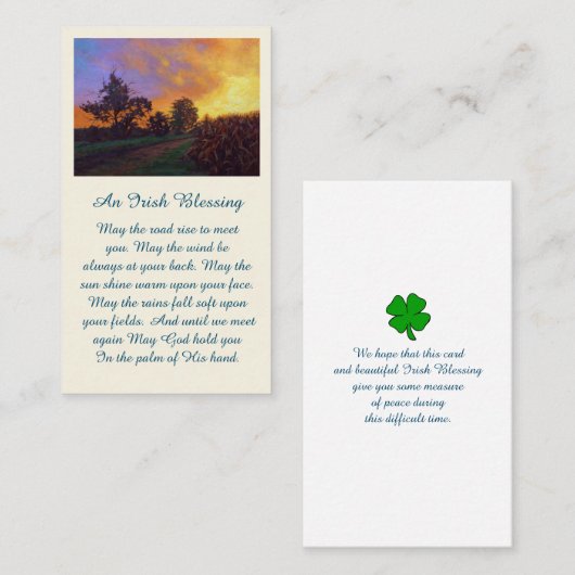 Carte commémorative de la fête de la vie (Devant / Derrière)