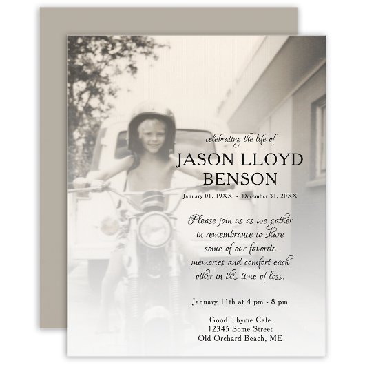 carte commémorative de la photo du côté gauche