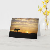 Carte commémorative de la sympathie du cheval (Fleur jaune)