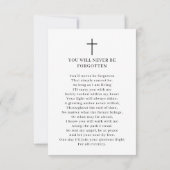 Carte commémorative de la Sympathie funéraire mode (Dos)