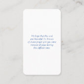 Carte commémorative de peinture à l'huile de Saint (Dos)