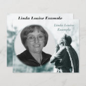 carte commémorative de prière d'ange (Devant / Derrière)