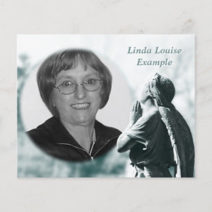 carte commémorative de prière d'ange