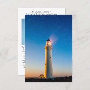 Carte commémorative de prière du phare de Sunset