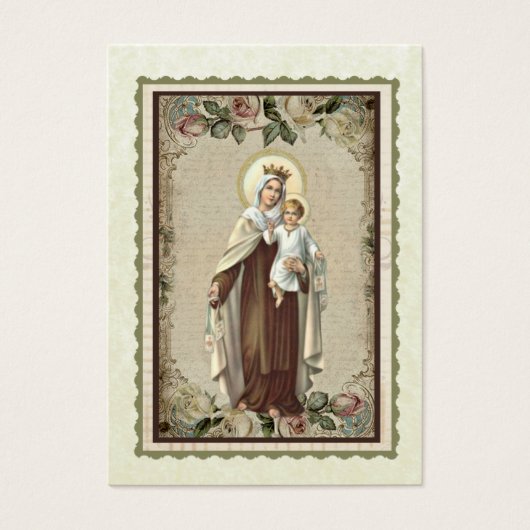 Carte commémorative de prière funéraire de la Vier (Devant)