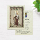 Carte commémorative de prière funéraire de la Vier (Bureau)