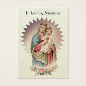 Carte commémorative de prière funéraire de la Vier (Devant)