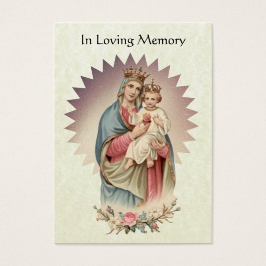 Carte commémorative de prière funéraire de la Vier (Devant)