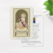 Carte commémorative de prière funéraire de la Vier (Bureau)