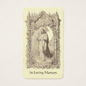 Carte commémorative de prière funéraire latine de (Devant)