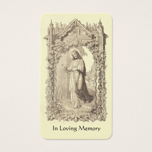 Carte commémorative de prière funéraire latine de  (Devant)