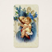 Carte commémorative de prière funéraire Vierge Mar (Devant)