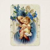Carte commémorative de prière funéraire Vierge Mar (Devant)
