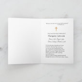 Carte commémorative de prières funéraires catholiq (Intérieur)