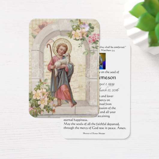 Carte commémorative de prières funéraires de l'Enf (Bureau)