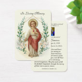 Carte commémorative de prières funéraires de l'Enf (Bureau)