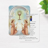 Carte commémorative de prières funéraires des Ange (Bureau)