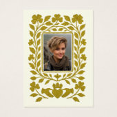 Carte commémorative de prières funéraires Gold Cla (Devant)