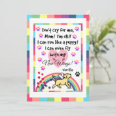 Carte commémorative de trot du Labrador jaune (Debout devant)