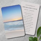 Carte commémorative des funérailles de Blue Ocean 