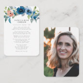 Carte commémorative des funérailles de la photo Ro (Devant / Derrière)