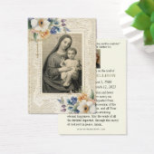 Carte commémorative des funérailles florales catho (Bureau)