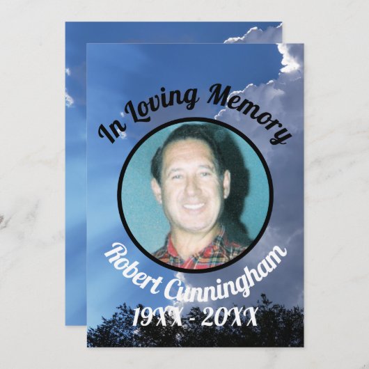 Carte commémorative des rayons du soleil et des nu (Devant / Derrière)