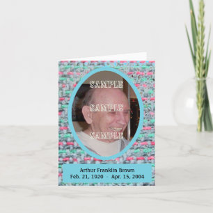 Carte commémorative des souvenirs tissés #2