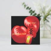 Carte commémorative Design Gants de boxe (Debout devant)