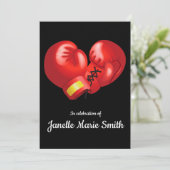 Carte commémorative Design Gants de boxe (Debout devant)