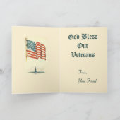Carte commémorative du drapeau américain vintage (Intérieur)