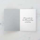 Carte commémorative du jour du souvenir du soldat  (Intérieur)