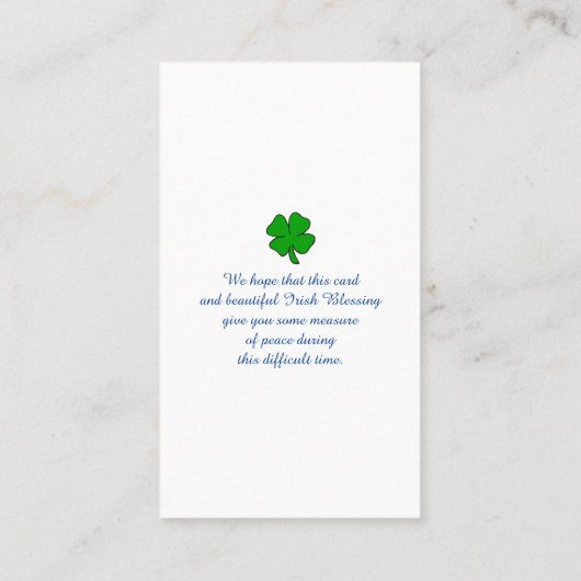 Carte commémorative du souvenir (Dos)