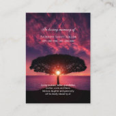 Carte commémorative du thème Sunset Tree (Devant)