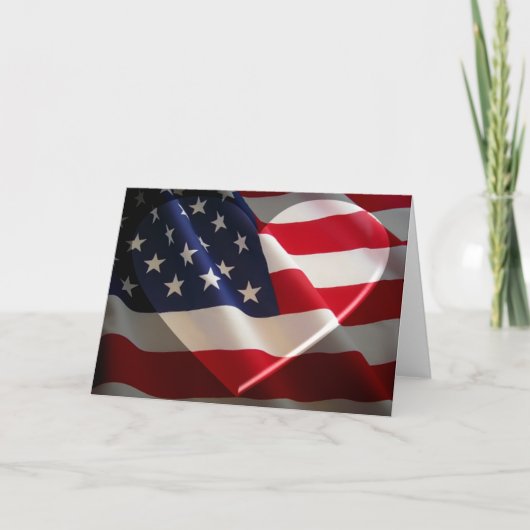 Carte commémorative Flag Heart (Devant)