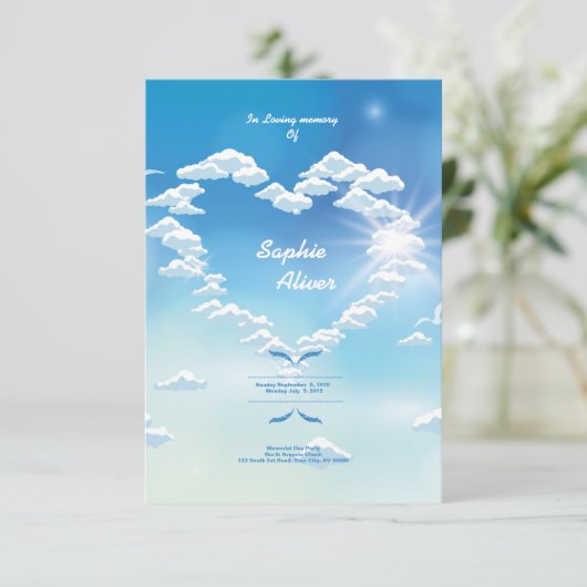 Carte commémorative funèbre de prière (Debout devant)