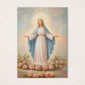 Carte commémorative funéraire catholique de la Vie (Devant)