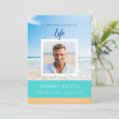 Carte commémorative funéraire de la scène de plage (Debout devant)