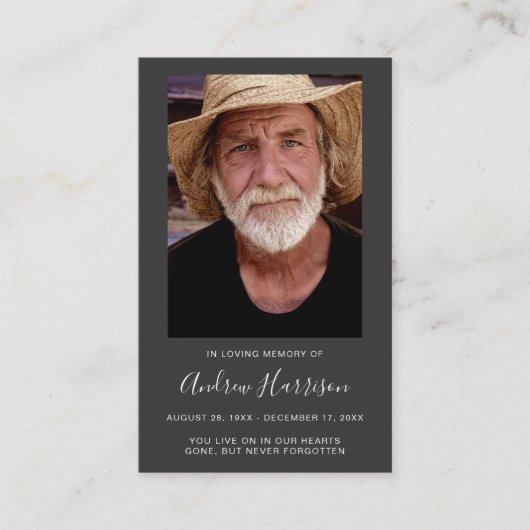 Carte commémorative funéraire en Gris de Charcharb (Devant)