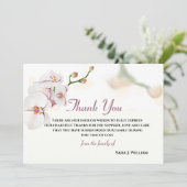 Carte commémorative GreyMerci Floral Élégant (Debout devant)