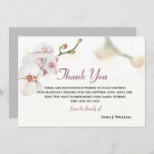 Carte commémorative GreyMerci Floral Élégant (Devant / Derrière)