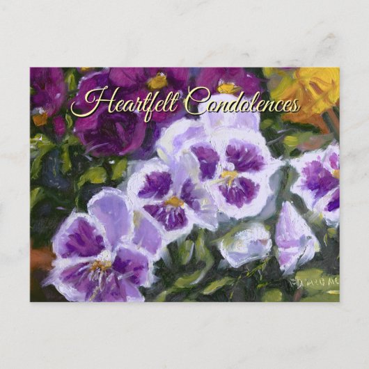 Carte commémorative jaune violet (Devant)