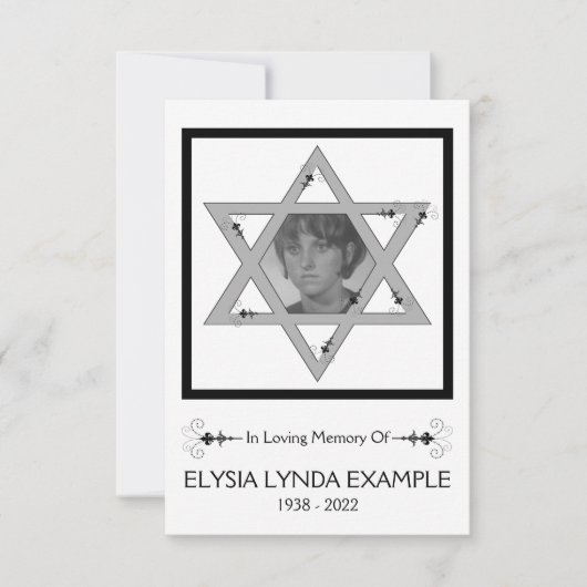 carte commémorative juive (Devant)