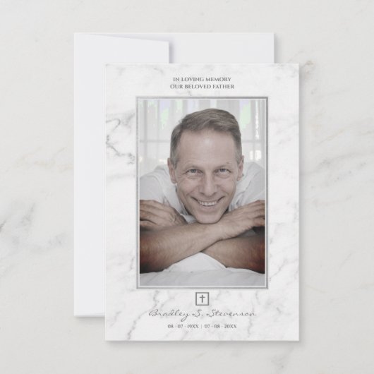 Carte Commemorative Men Funeral Loved One Father (Devant)
