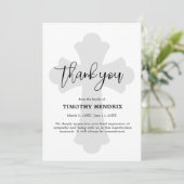 Carte commémorative Merci funéraire (Debout devant)