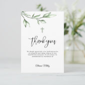 Carte commémorative Merci funéraire (Debout devant)