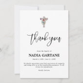 Carte commémorative Merci funéraire (Devant)